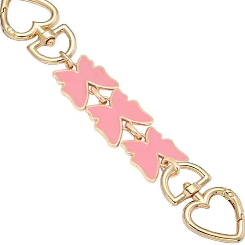 Cute Pink Butterfly Bag Chain, 4.7 Inches
Purse Strap Extender Purse Chain